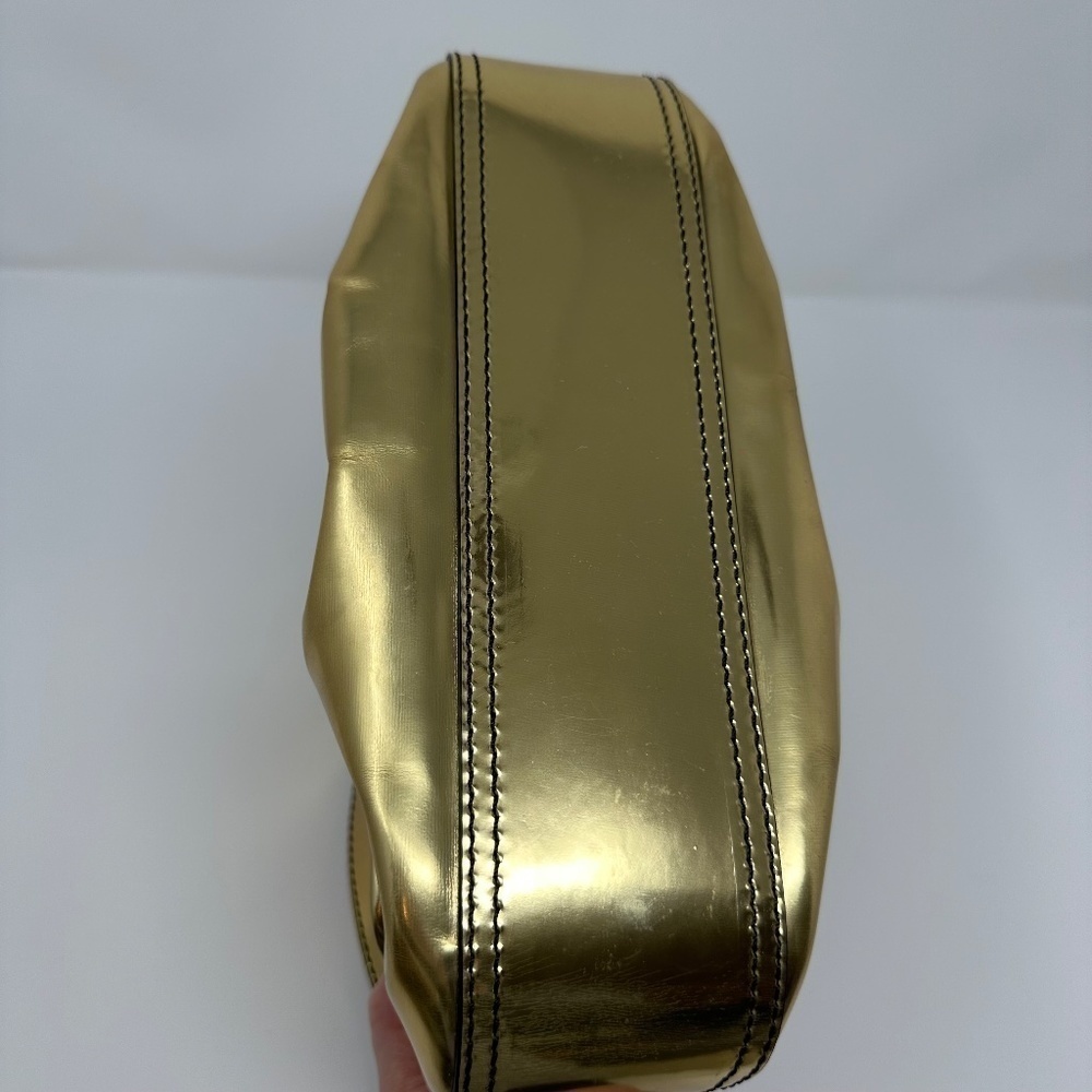 FENDI B. Bis Gold Metallic Flap Bag - Picture 7 of 12